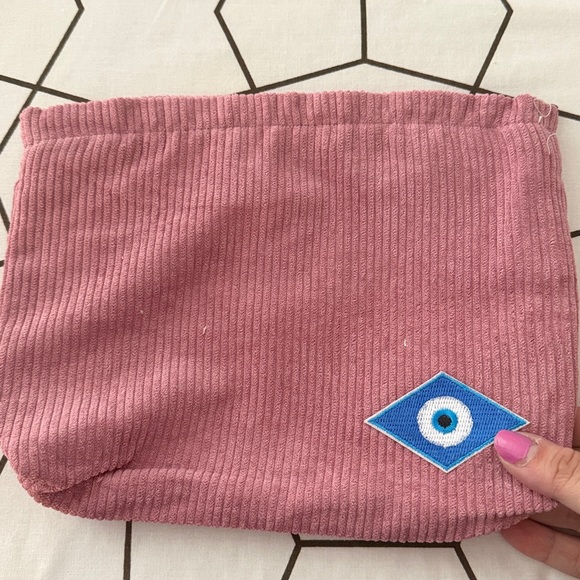 Corduroy Pouches with Evil Eye Designs - Picture 8 of 9